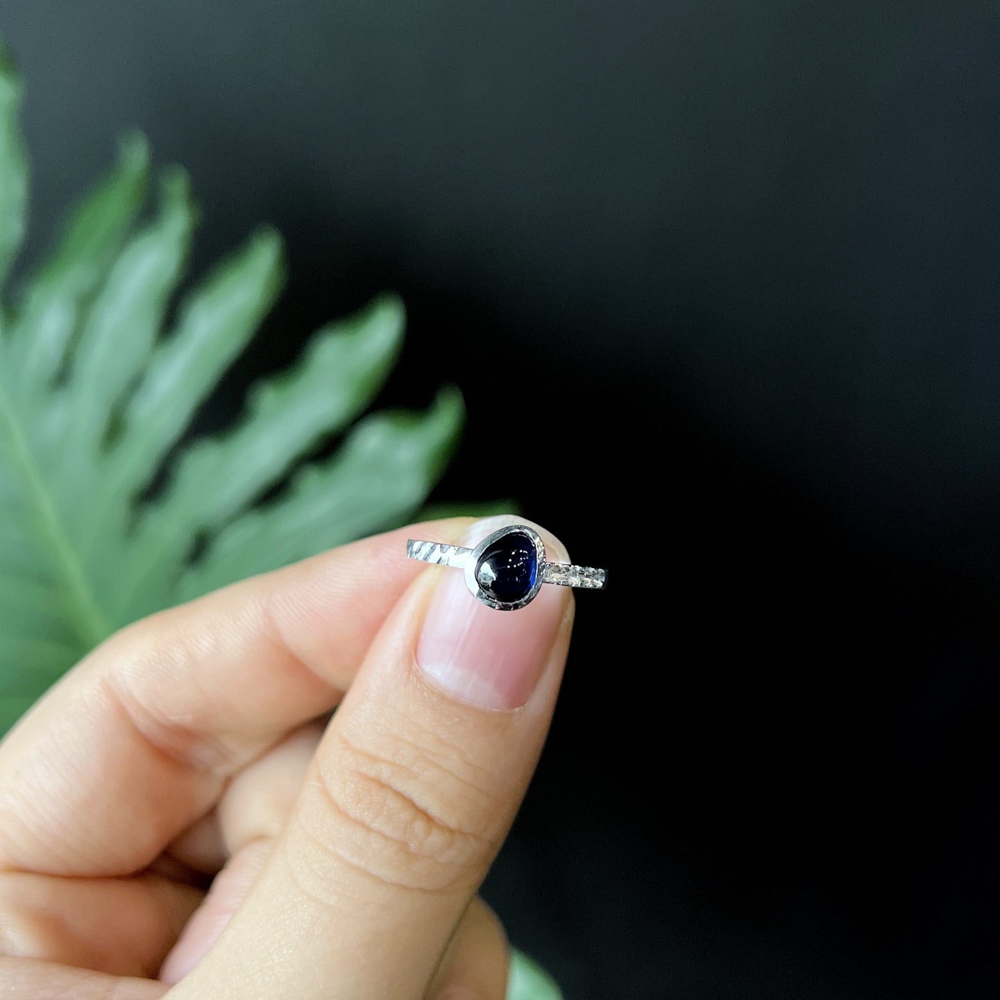 Natural Sapphire Ring in Silver Setting Size 1.65 Freesize