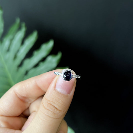 Bague Saphir en Argent Taille 1.65 Freesize