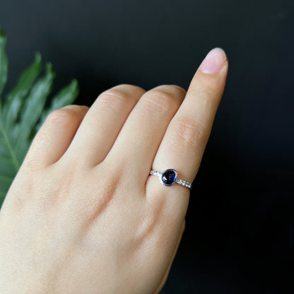 Natural Sapphire Ring in Silver Setting Size 1.65 Freesize