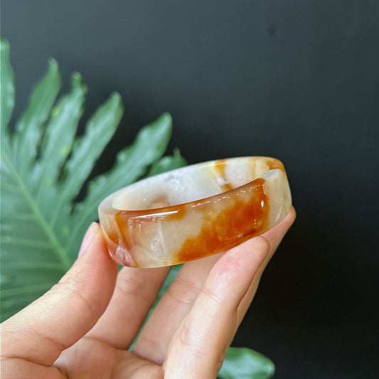 Floral Agate Bangle Square Style | Mississauga Crystal Store