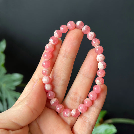 Natural Rhodochrosite Bracelet Size 7 mm