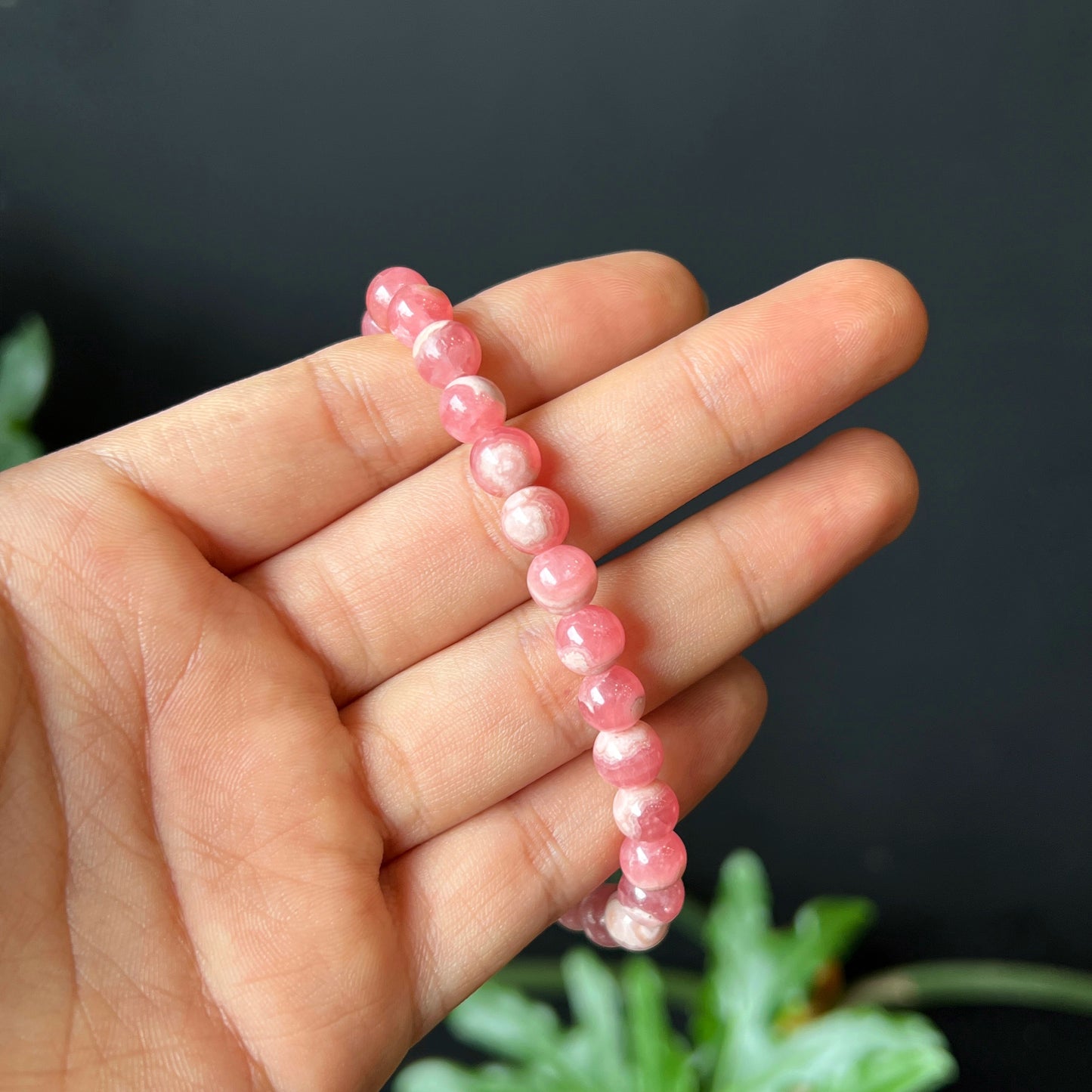 Natural Rhodochrosite Bracelet Size 7 mm