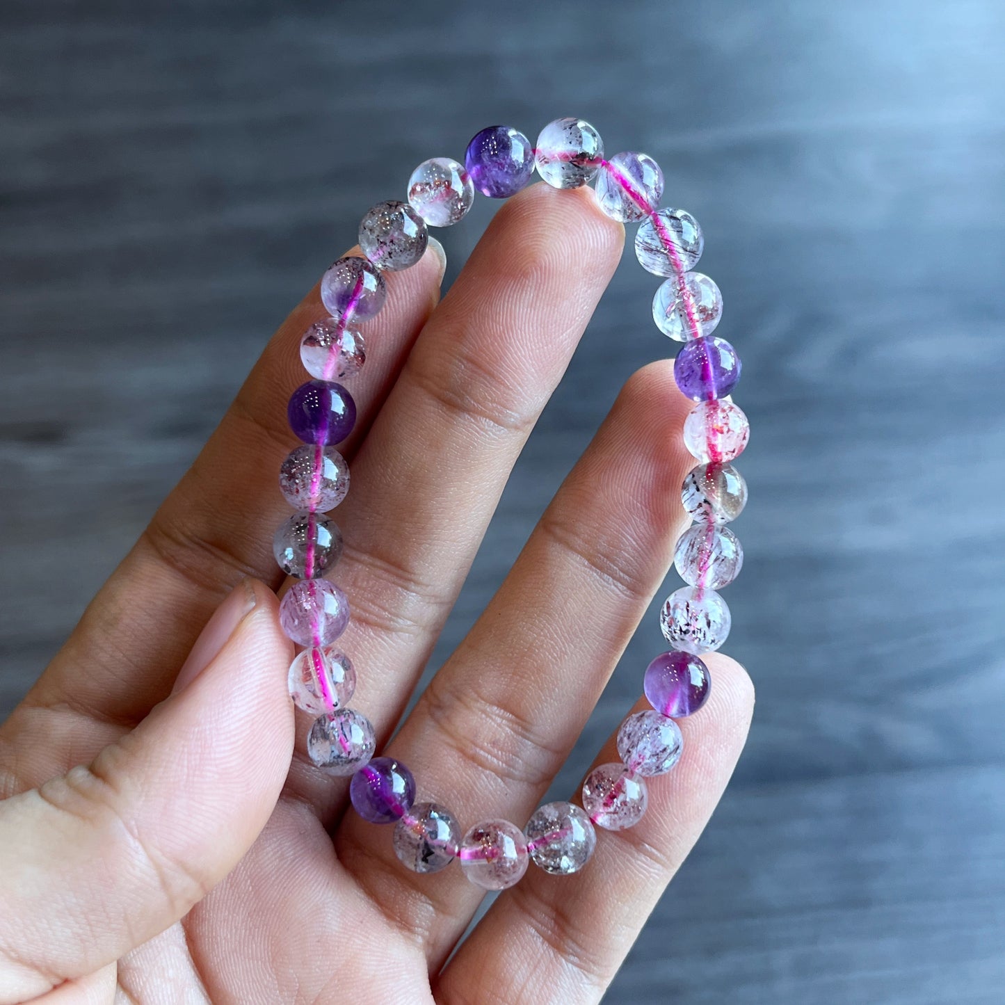 Natural Super 7 Bracelet Size 7 mm