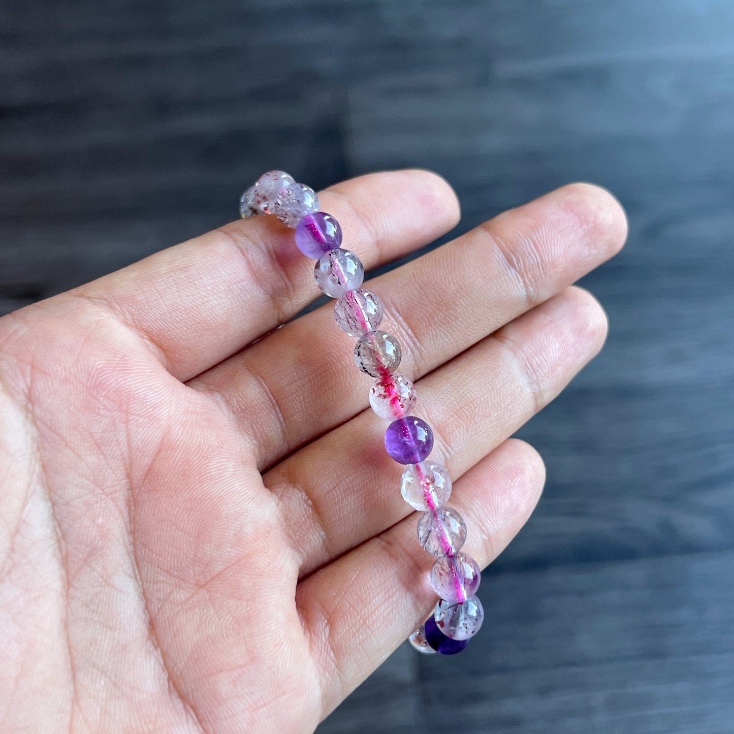 Natural Super 7 Bracelet Size 7 mm