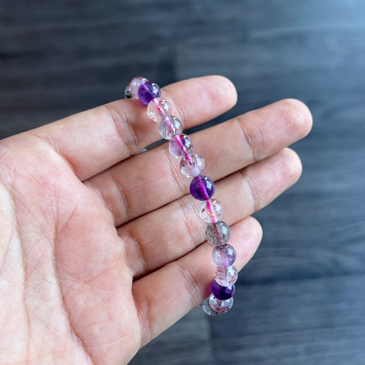Natural Super 7 Bracelet Size 7 mm