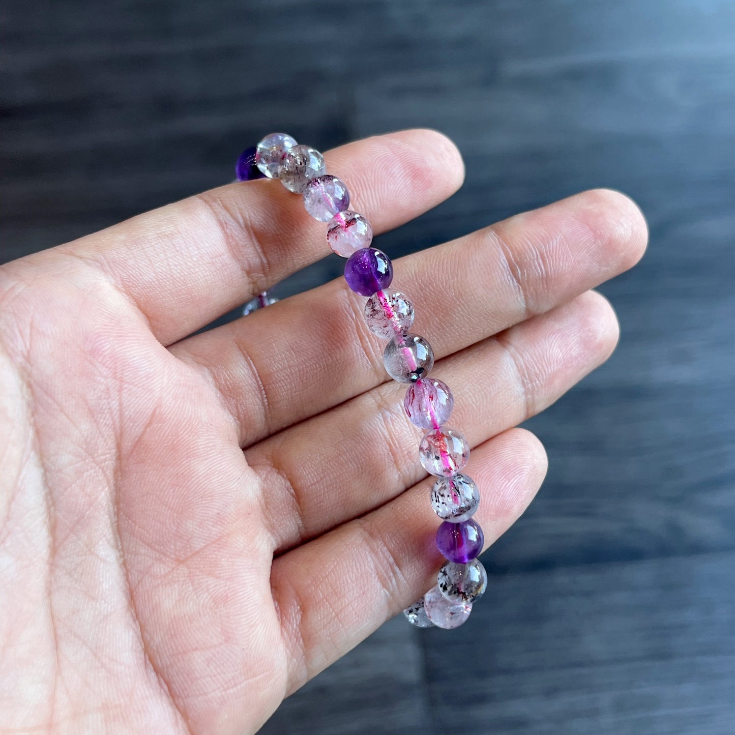 Natural Super 7 Bracelet Size 7 mm