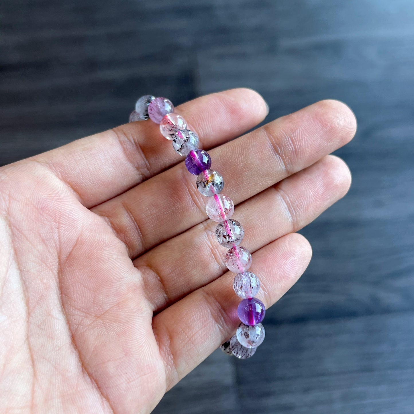 Natural Super 7 Bracelet Size 7 mm