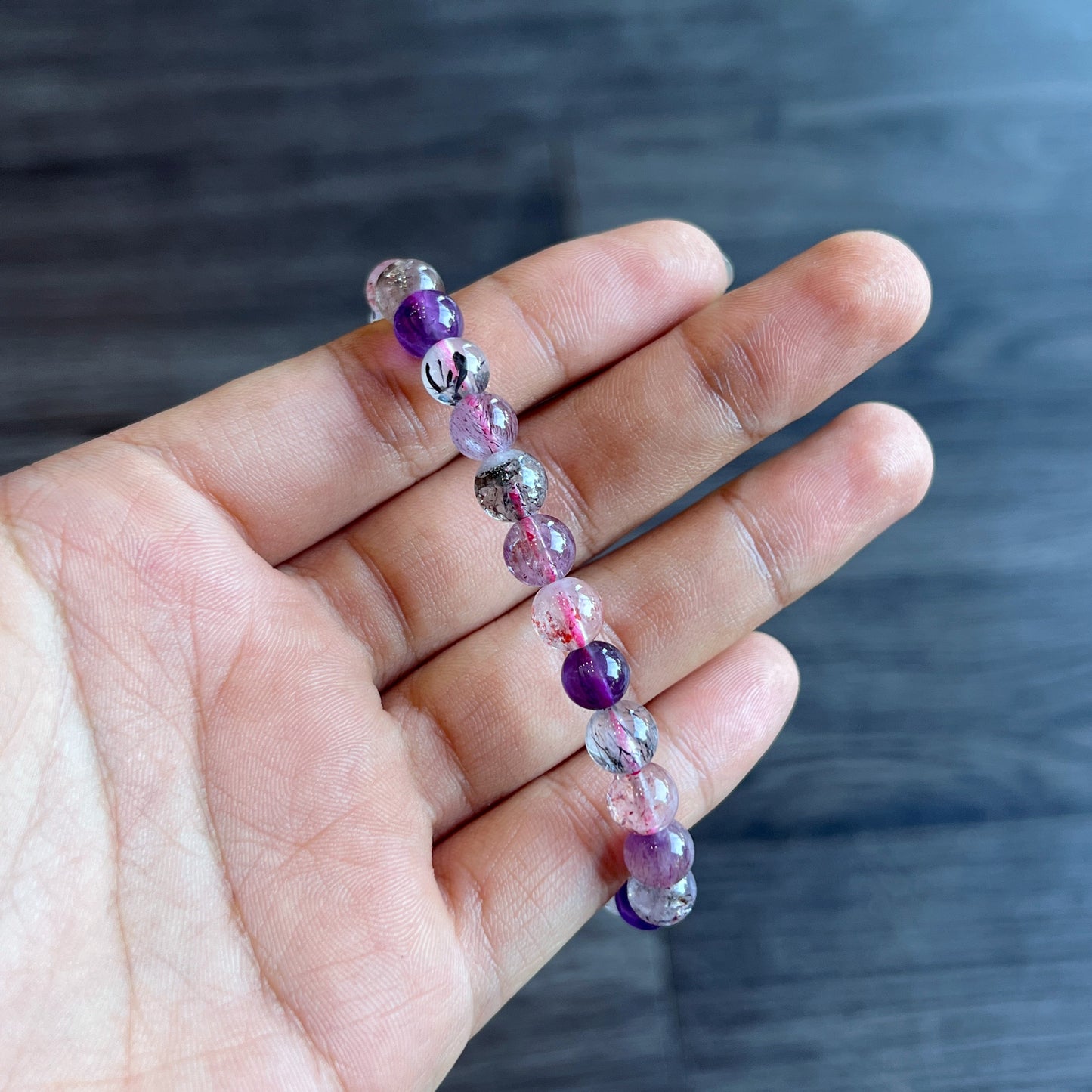 Natural Super 7 Bracelet Size 7 mm