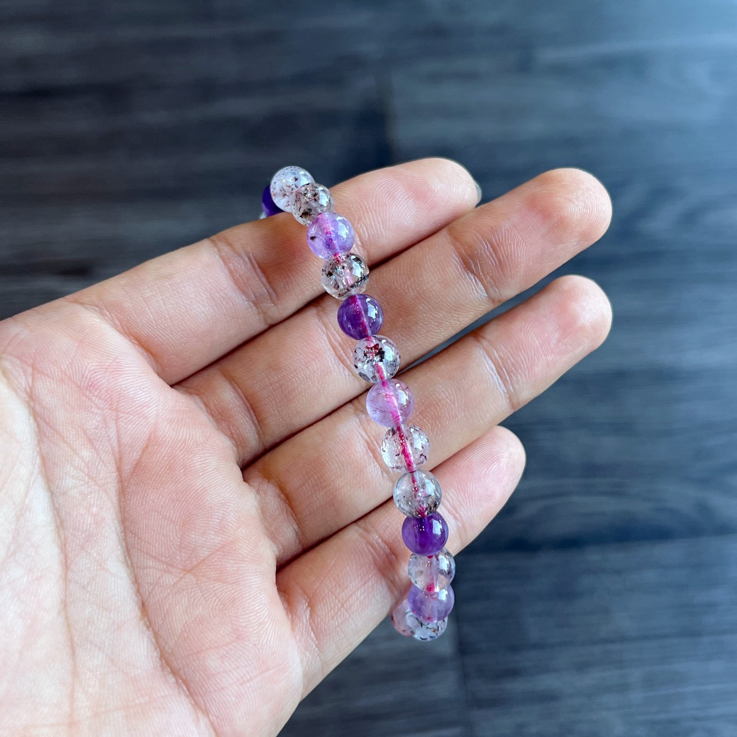 Natural Super 7 Bracelet Size 7 mm