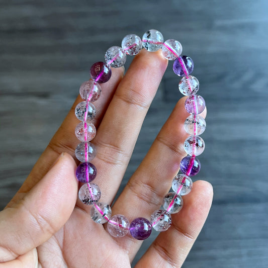 Natural Super 7 Bracelet Size 8 mm