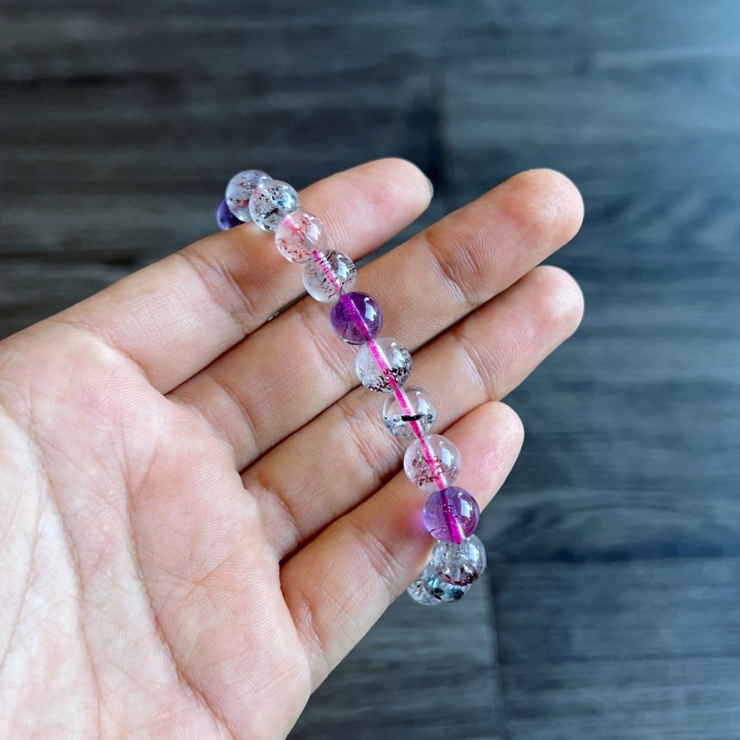 Natural Super 7 Bracelet Size 8 mm