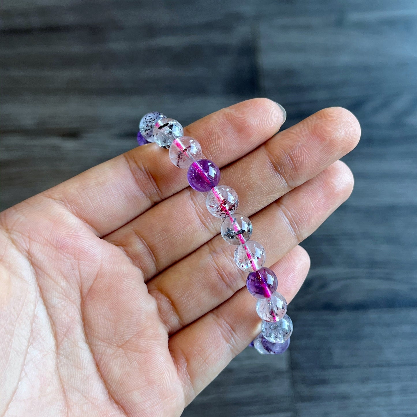 Natural Super 7 Bracelet Size 8 mm