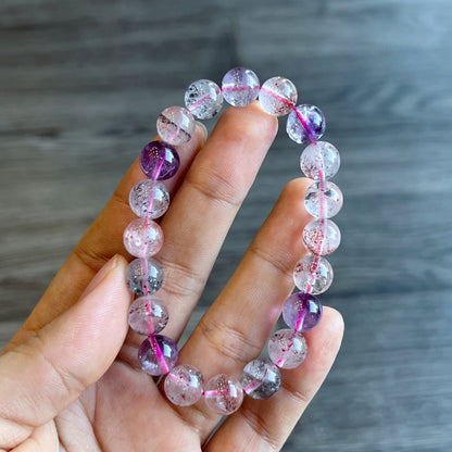 Natural Super 7 Bracelet Size 9 mm