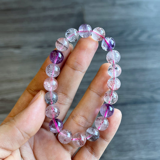 Natural Super 7 Bracelet Size 9 mm