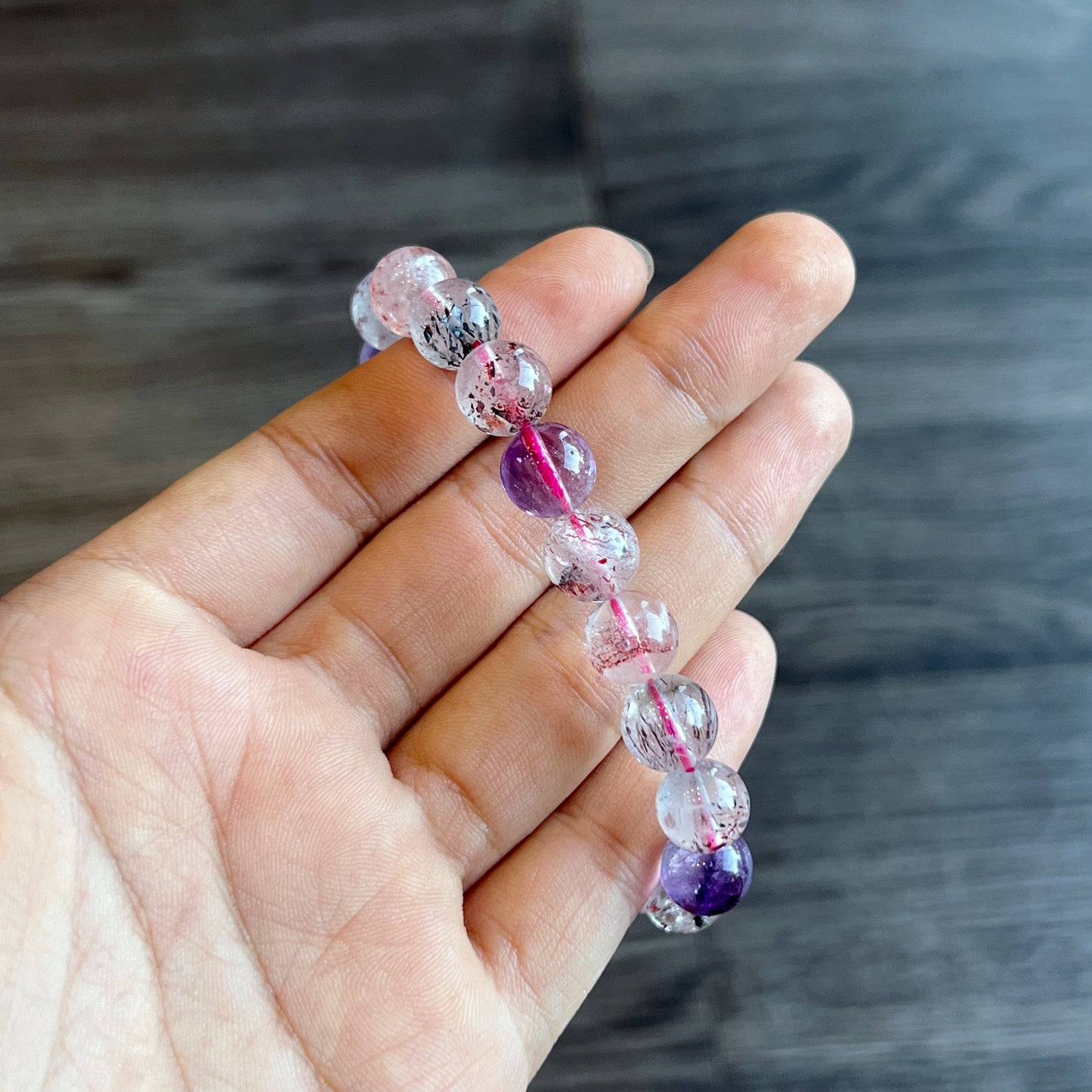 Natural Super 7 Bracelet Size 9 mm