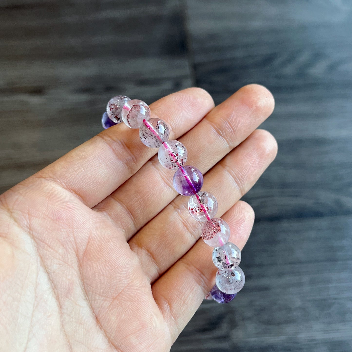 Natural Super 7 Bracelet Size 9 mm
