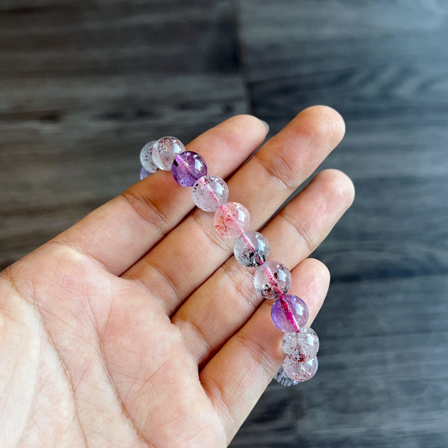 Natural Super 7 Bracelet Size 9 mm