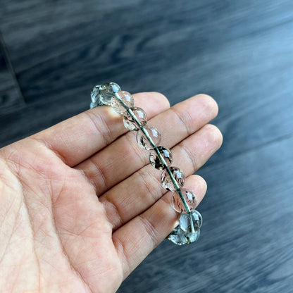 Bracelet Quartz Rutilé Vert Taille 10 mm