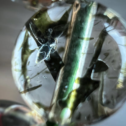 Natural Green Rutilated Quartz Bracelet Size 10 mm