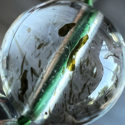 Natural Green Rutilated Quartz Bracelet Size 10 mm