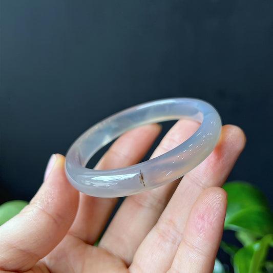 Agate Bangle Leaf Style Size 53 mm