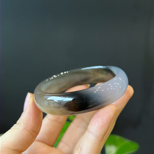 Agate Bangle Leaf Style Size 57 mm