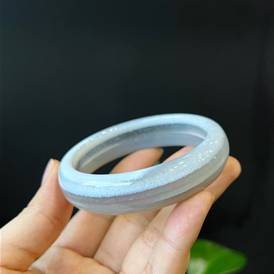 Agate Bangle Leaf Style Size 58 mm | Mississauga Crystal Store