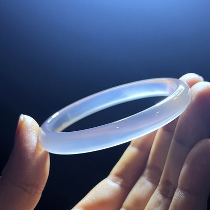 Natural Agate Bangle Leaf Style Size 56 mm