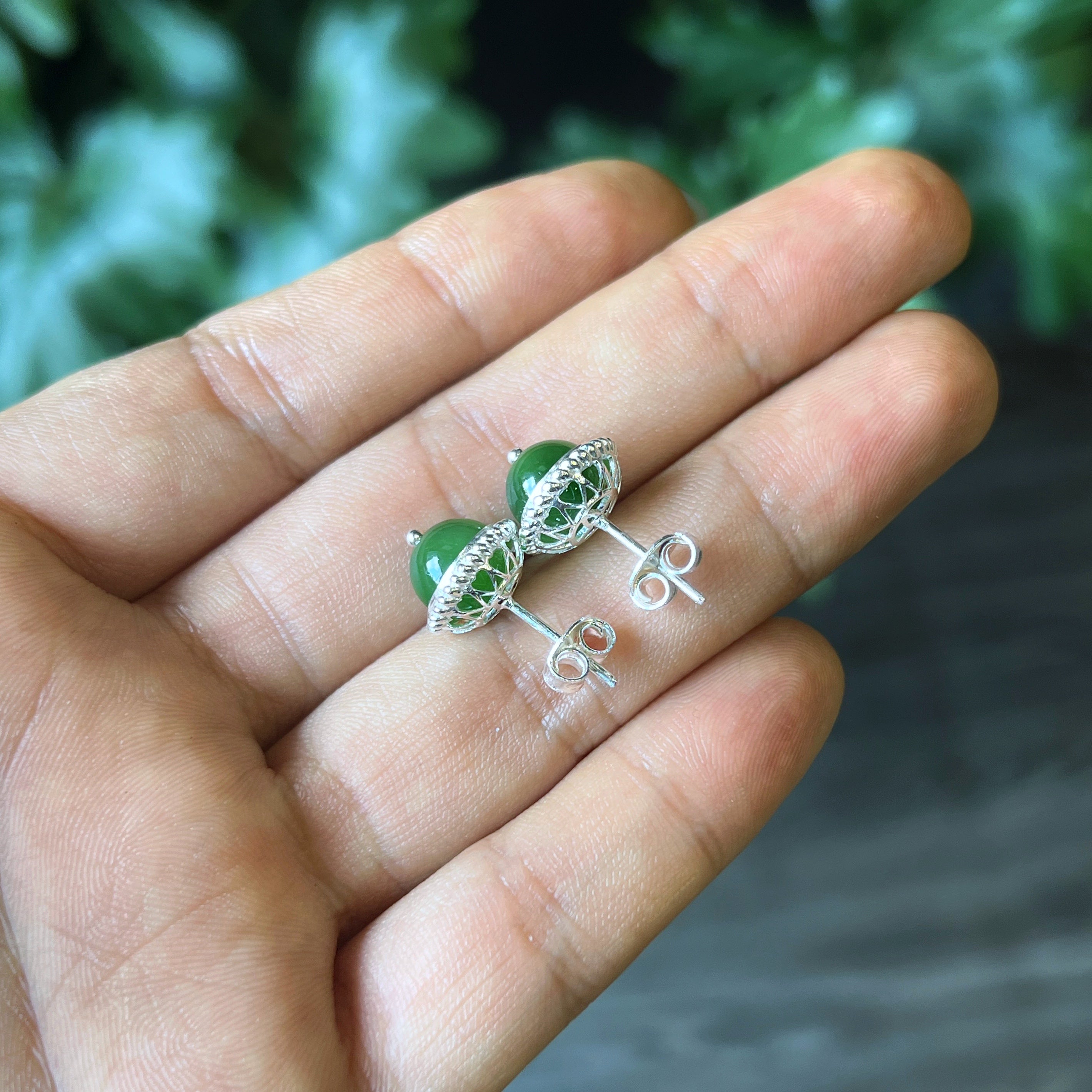Nephrite jade hotsell earrings