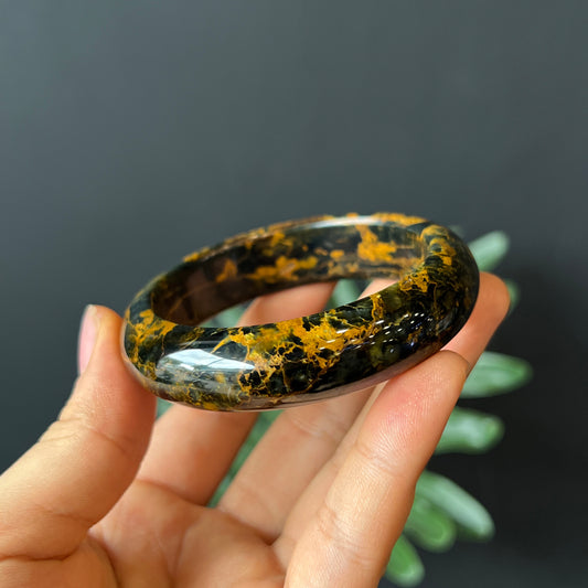 Natural Pietersite Bangle Leaf Style Size 53 mm