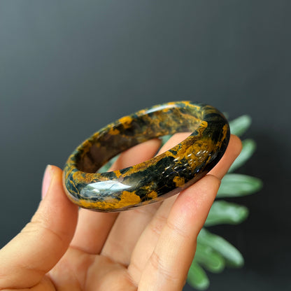Natural Pietersite Bangle Leaf Style Size 53 mm