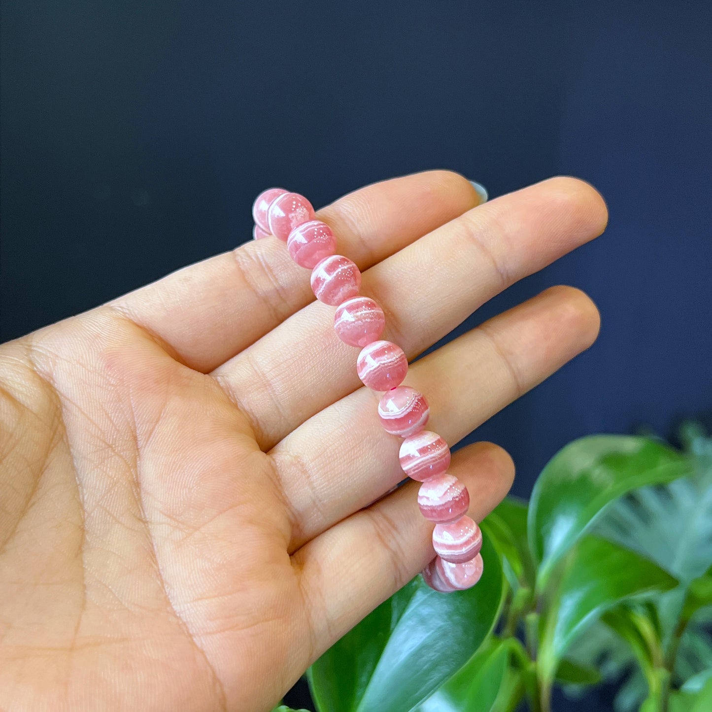Natural Rhodochrosite VIP Bracelet Size 8 mm
