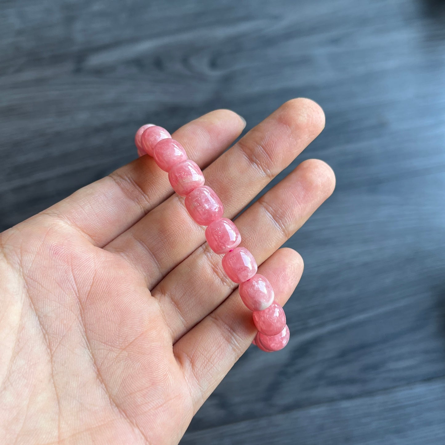 Bracelet Lu Thong Rhodochrosite Taille 9 mm