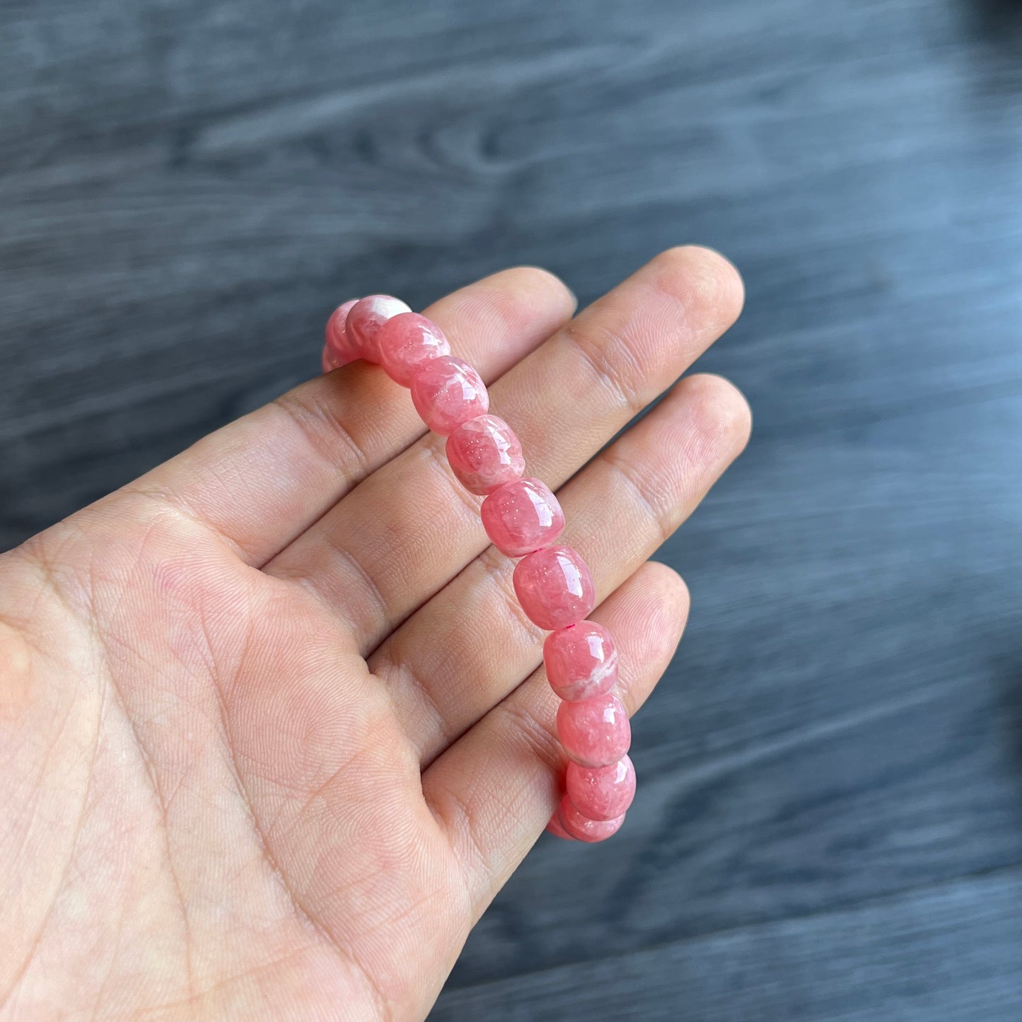 Bracelet Lu Thong Rhodochrosite Taille 9 mm