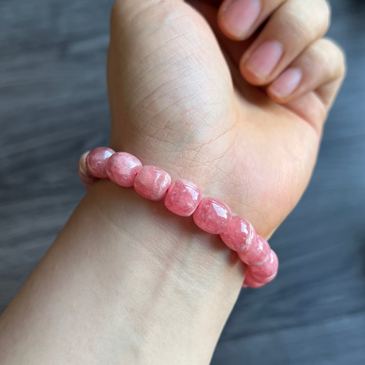 Bracelet Lu Thong Rhodochrosite Taille 9 mm