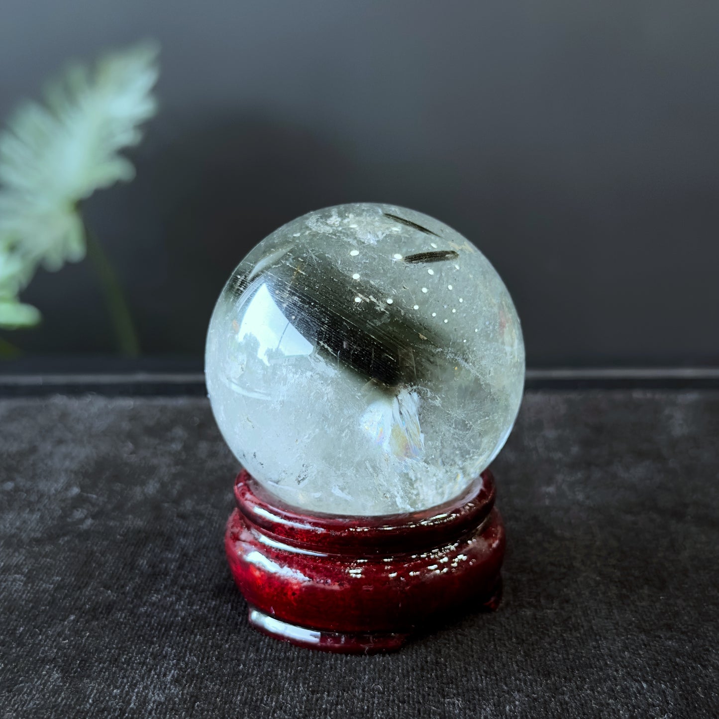 Sphère de quartz fantôme vert