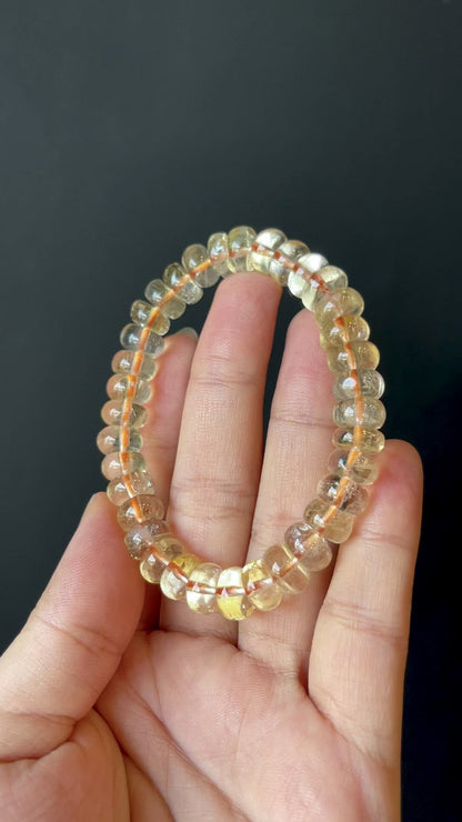 Citrine Chicklet Bracelet Size 9 mm