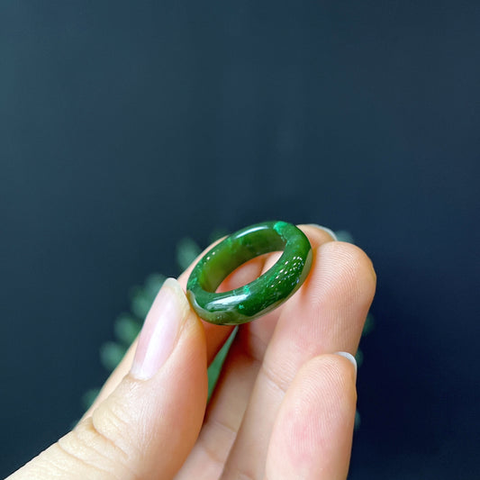 Nephrite Jade Ring Size 1.7