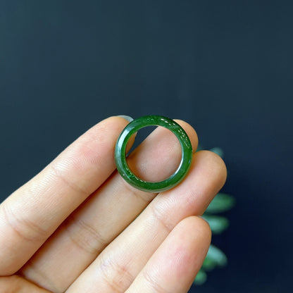 Nephrite Jade Ring Size 1.7