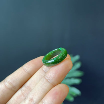 Nephrite Jade Ring Size 1.7