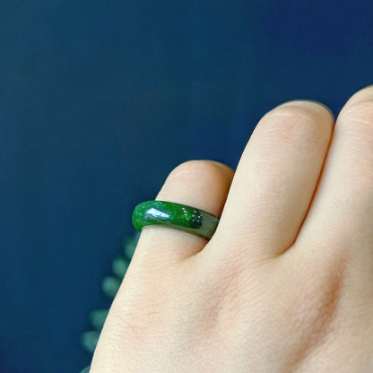 Nephrite Jade Ring Size 1.7