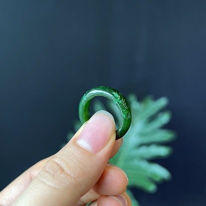 Nephrite Jade Ring Size 1.7