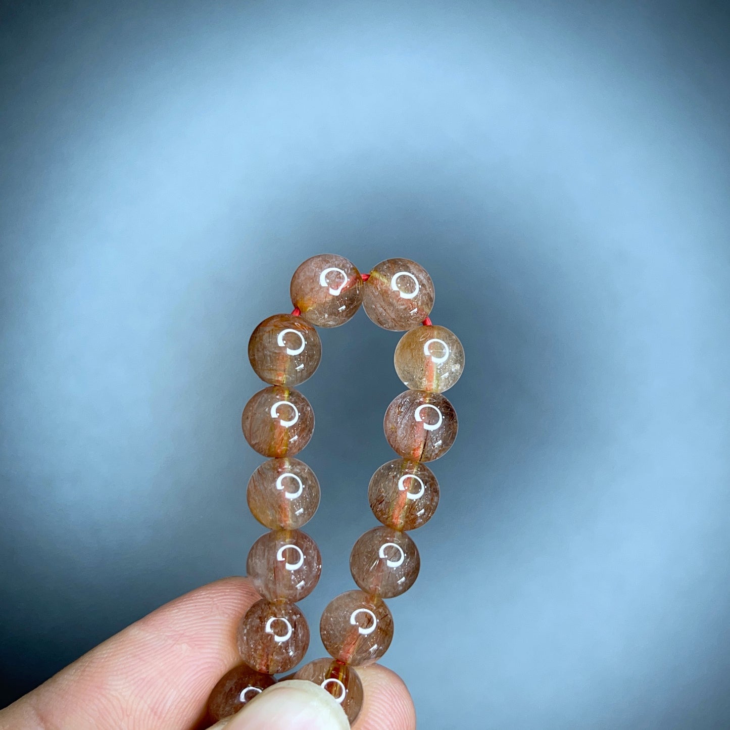 Pink Rutilated Quartz Bracelet Size 7 mm