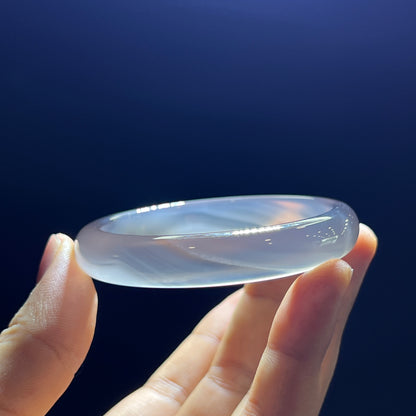 Natural Agate Bangle Leaf Style Size 53 mm