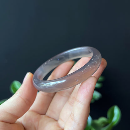 Natural Agate Bangle Leaf Style Size 53 mm