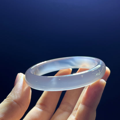Natural Agate Bangle Leaf Style Size 53 mm