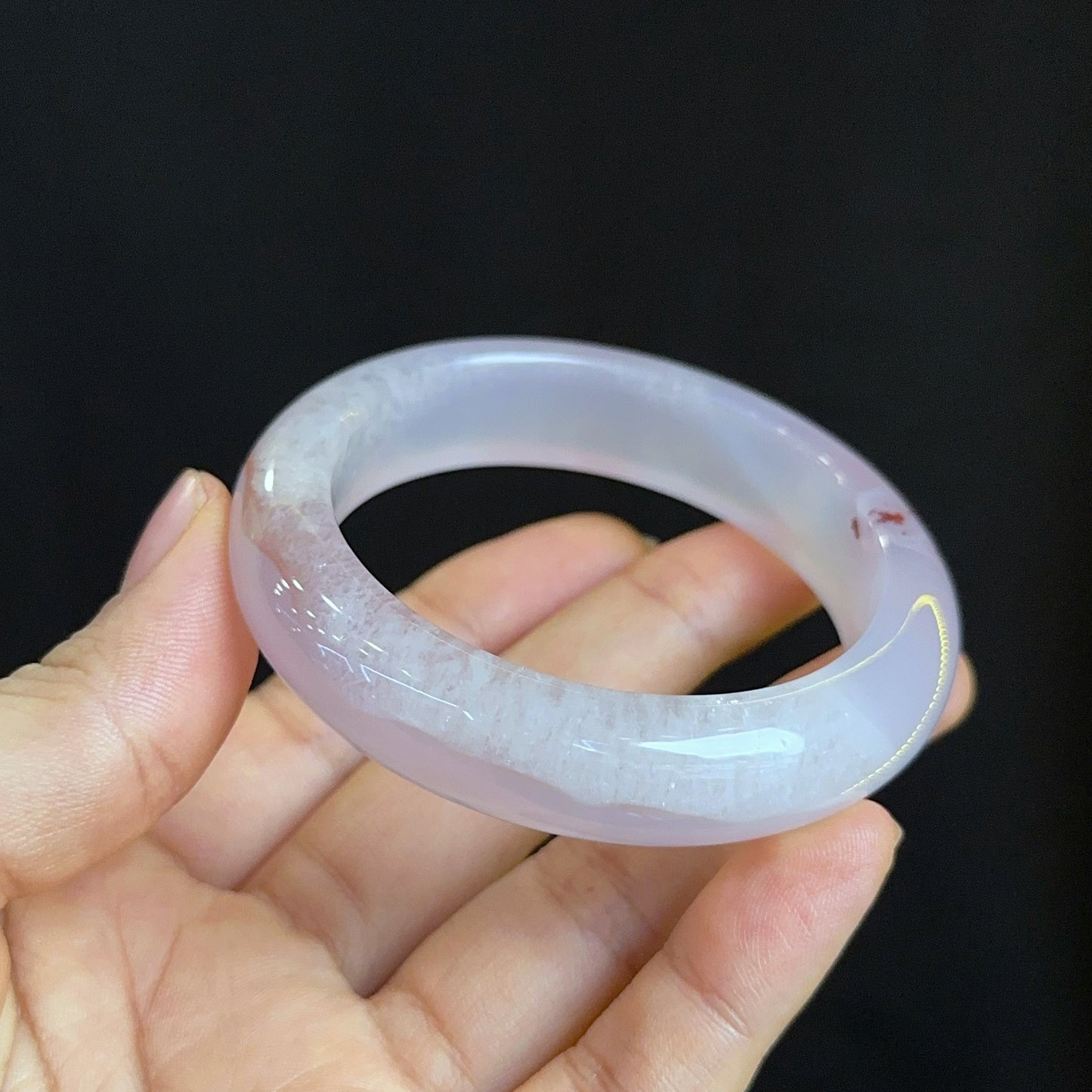 Special Agate Bangle Leaf Style Size 53 mm