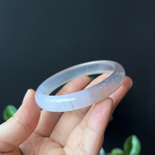 Agate Bangle Leaf Style Size 55 mm