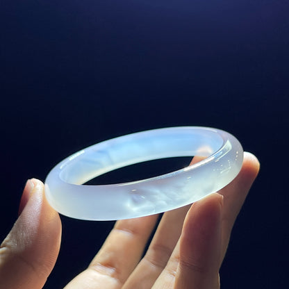 Agate Bangle Leaf Style Size 55 mm