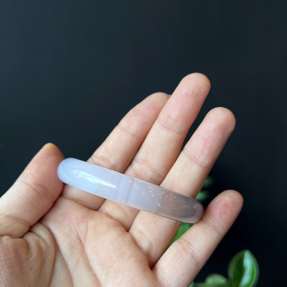 Agate Bangle Leaf Style Size 55 mm